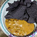 Weight Watchers queso dip and chips