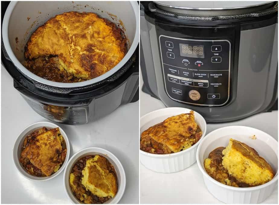 easy cornbread chili casserole ninja foodi