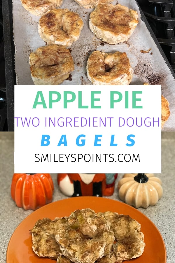 Two Ingredient Dough Apple Pie Bagels