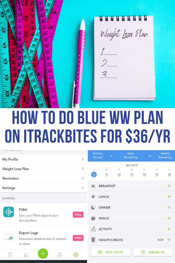 How to do the WW Blue Plan on Healthi formerly iTrackbites Smileys Points