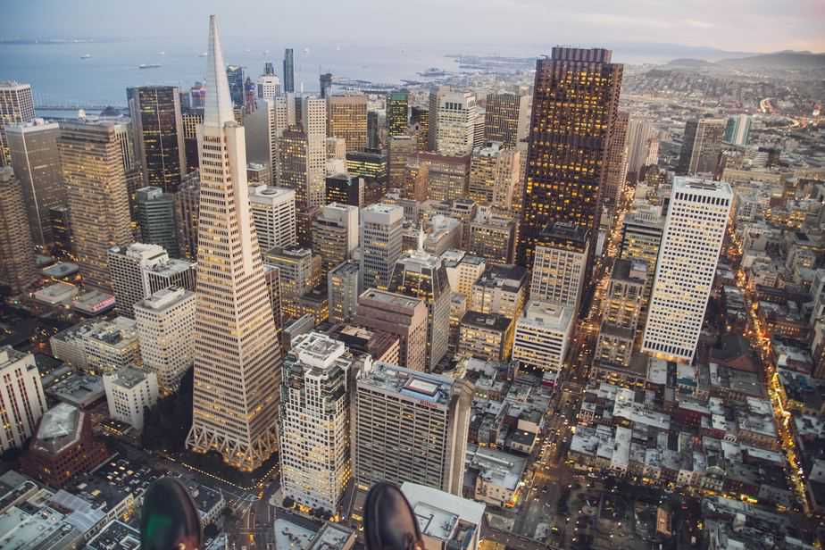 San Francisco aerial view of the city