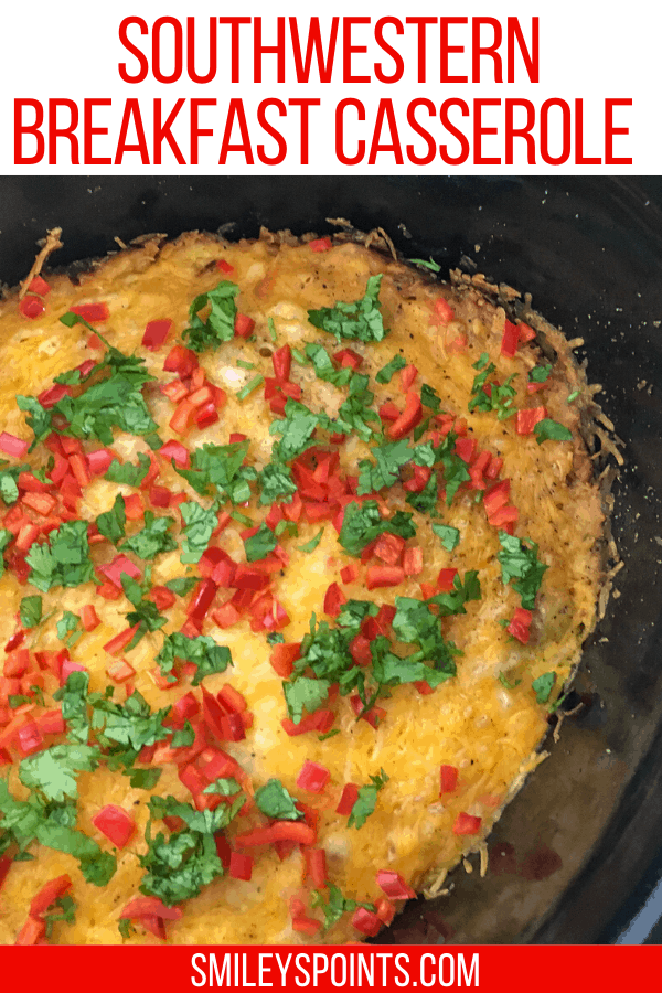 Southwestern casserole in a slow cooker