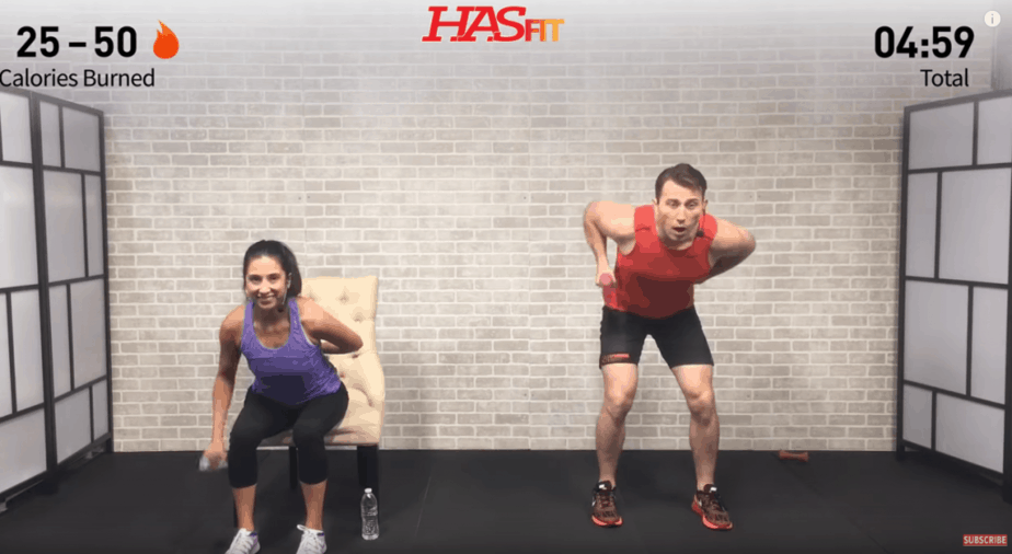 25 Min Chair Exercises Sitting Down Workout - HASfit - Free Full Length  Workout Videos and Fitness Programs