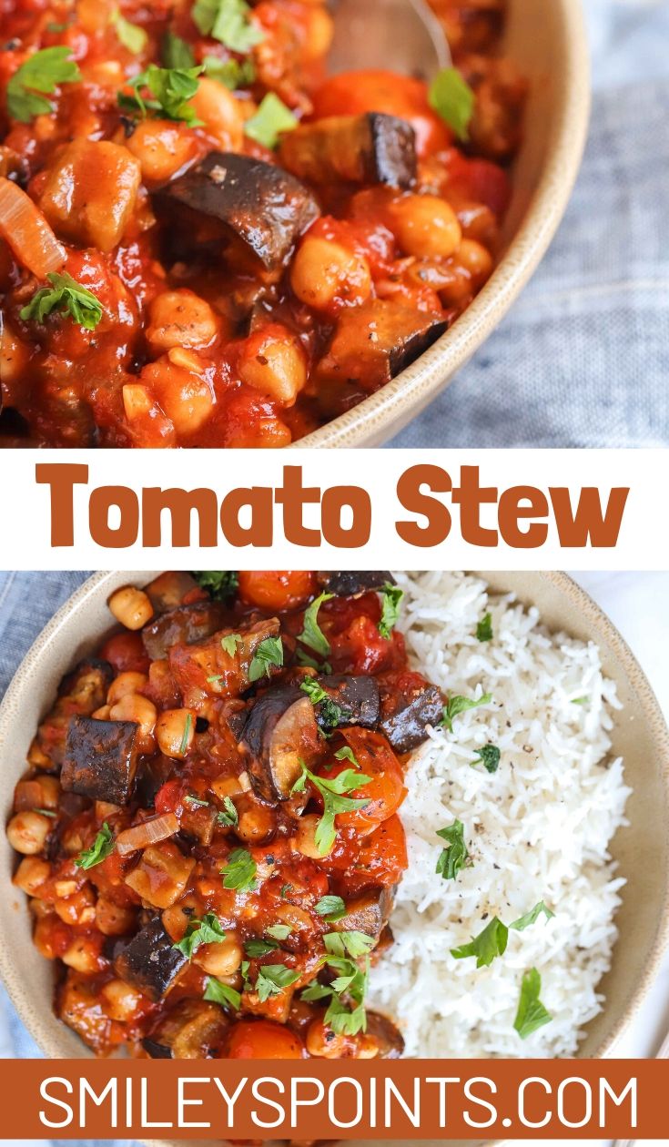 collage of tomato stew