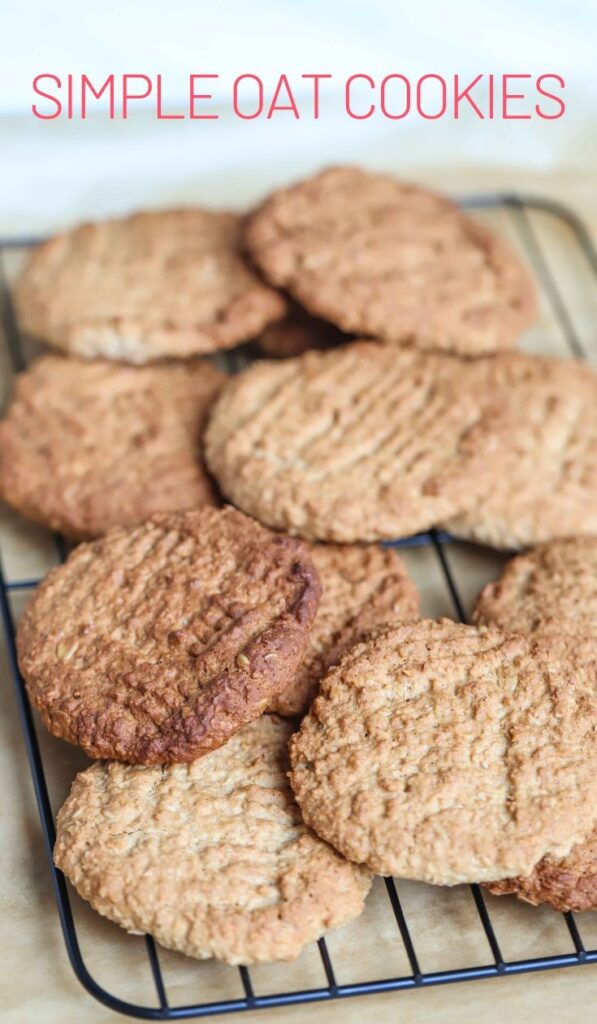 Oat meal cookies in tray 