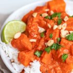 Red sweet potato curry