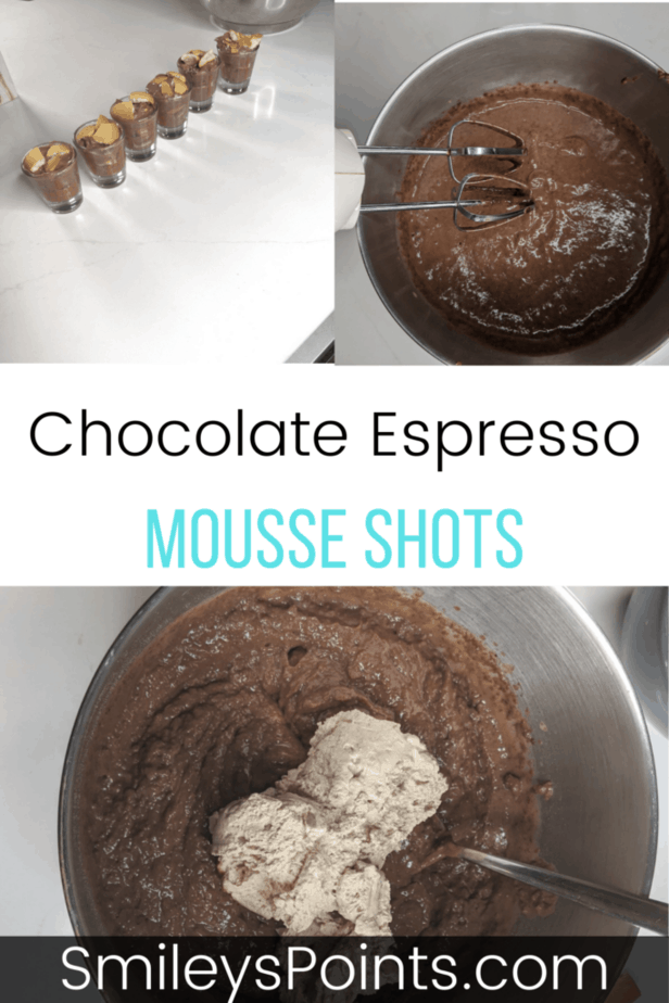 Chocolate Espresso Mousse shot collage