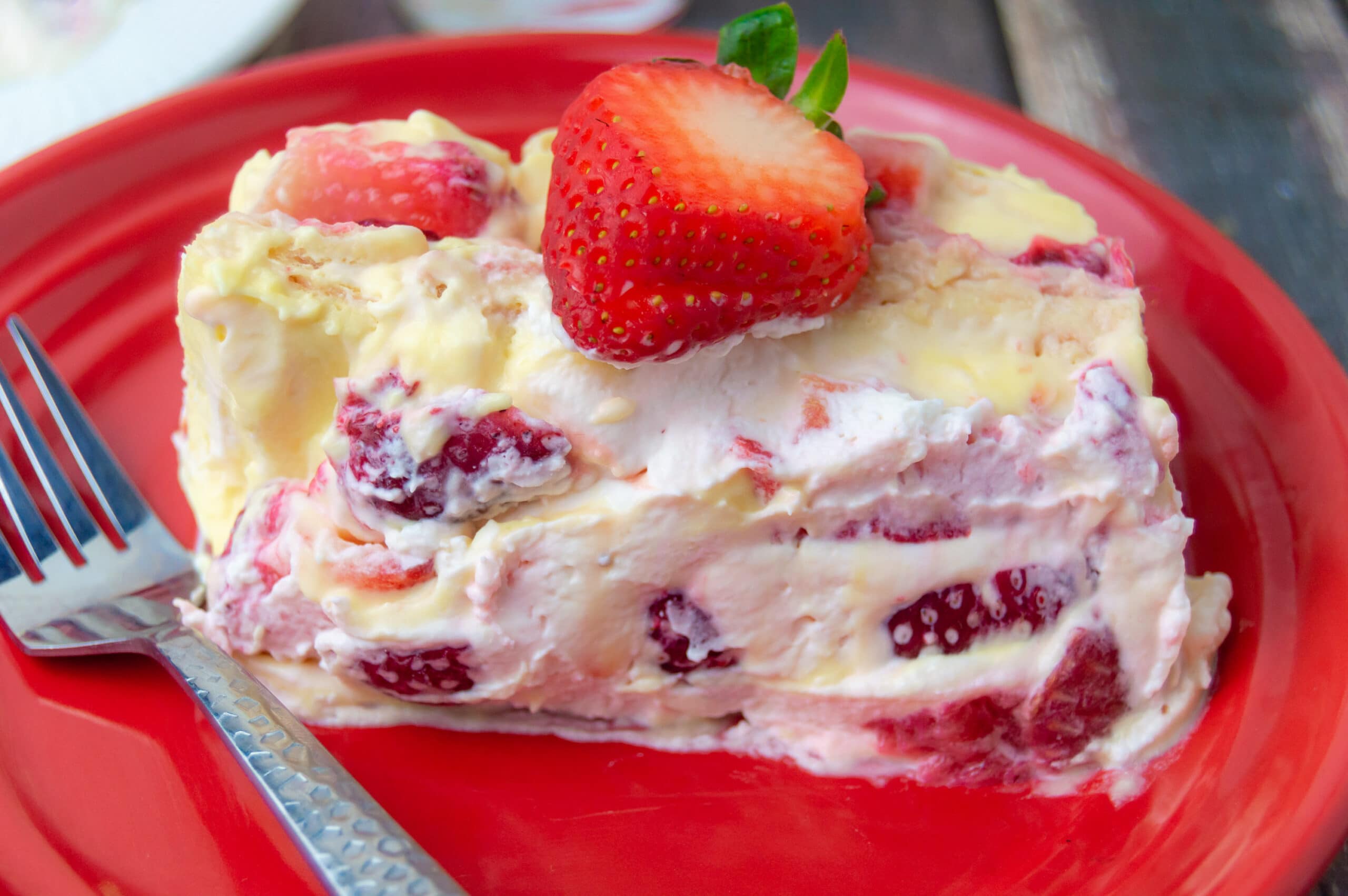 Strawberry Shortcake Icebox Cake - Gluten Free Dessert