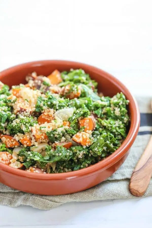 Roasted Sweet Potato, Kale & Quinoa Salad