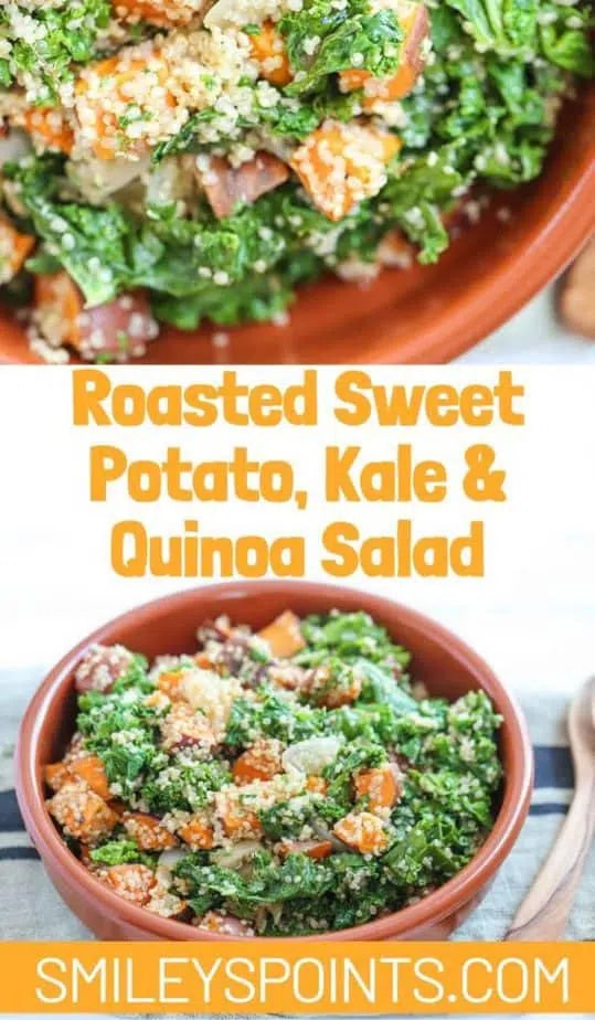 Roasted Sweet Potato, Kale & Quinoa Salad - Smileys Points