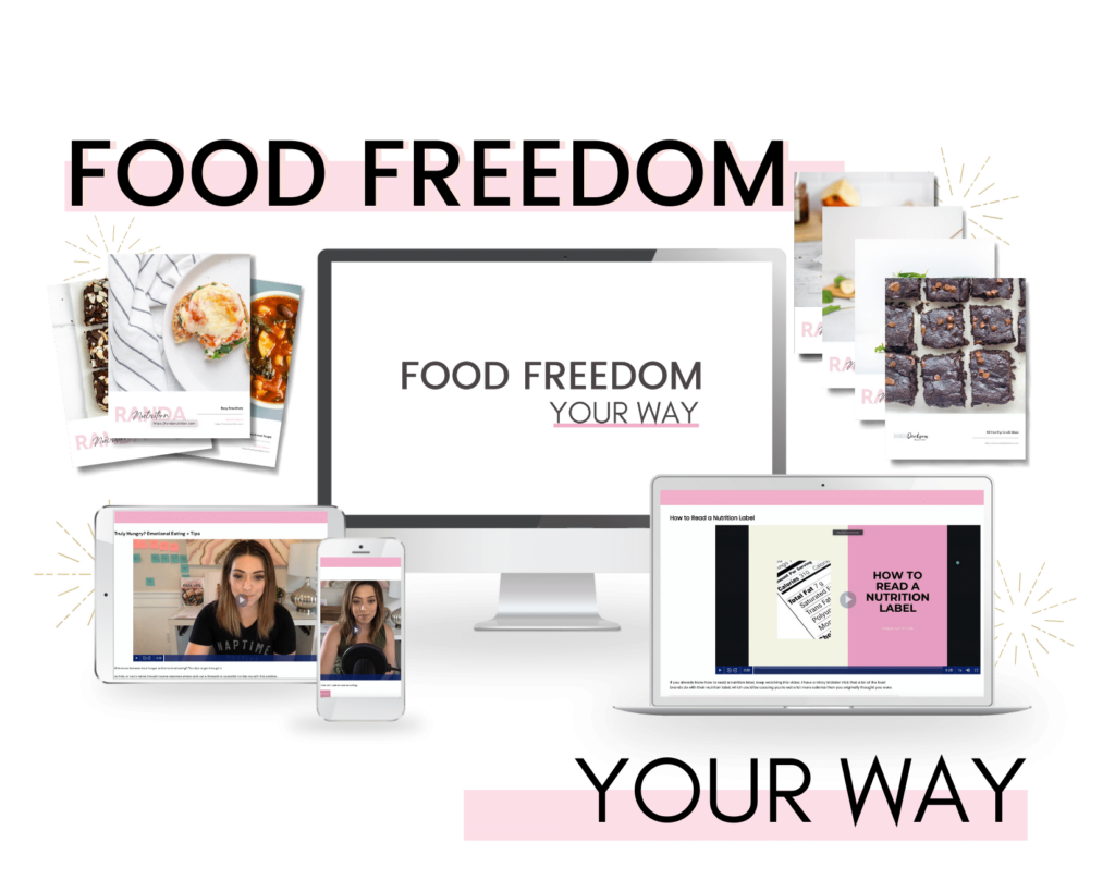Collage of food freedom your way