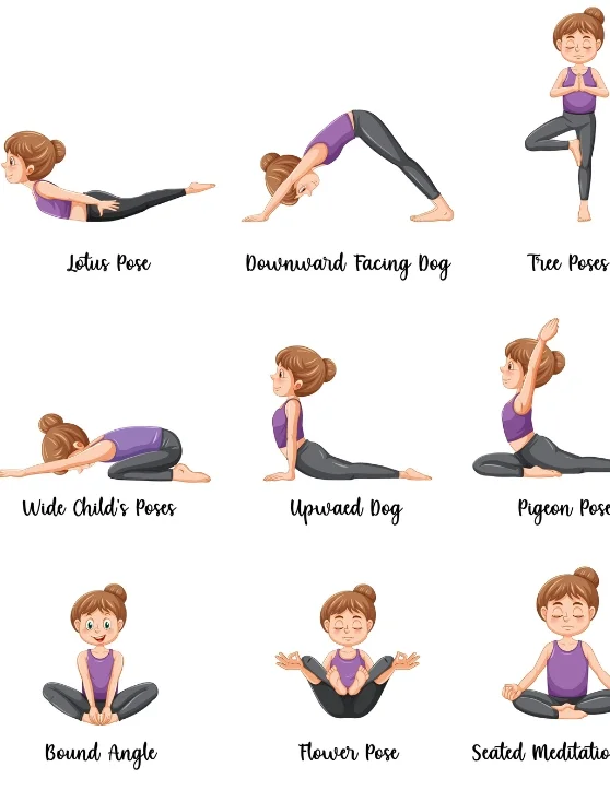various types of yoga poses