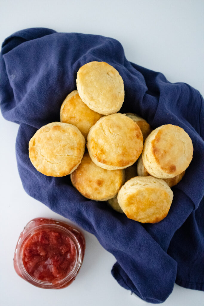 buttermilk honey biscuits served along with mixed fruit jam