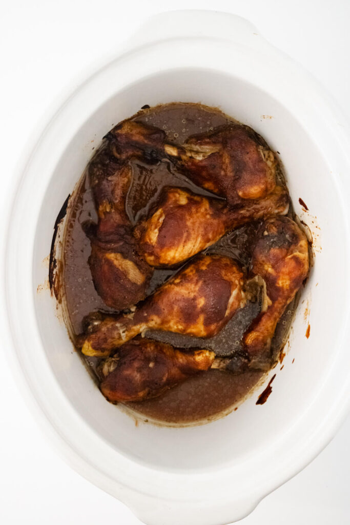 cooked chicken legs in crock pot