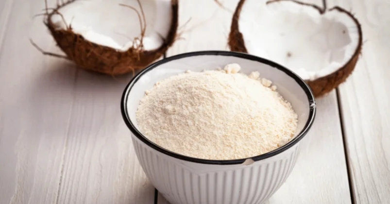 Coconut Flour and coconut pieces