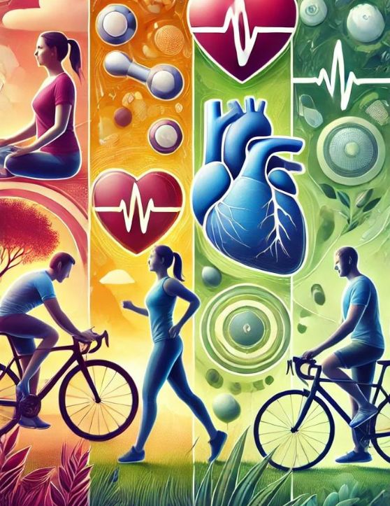 An image showcasing various chronic conditions and their relationship to physical activity